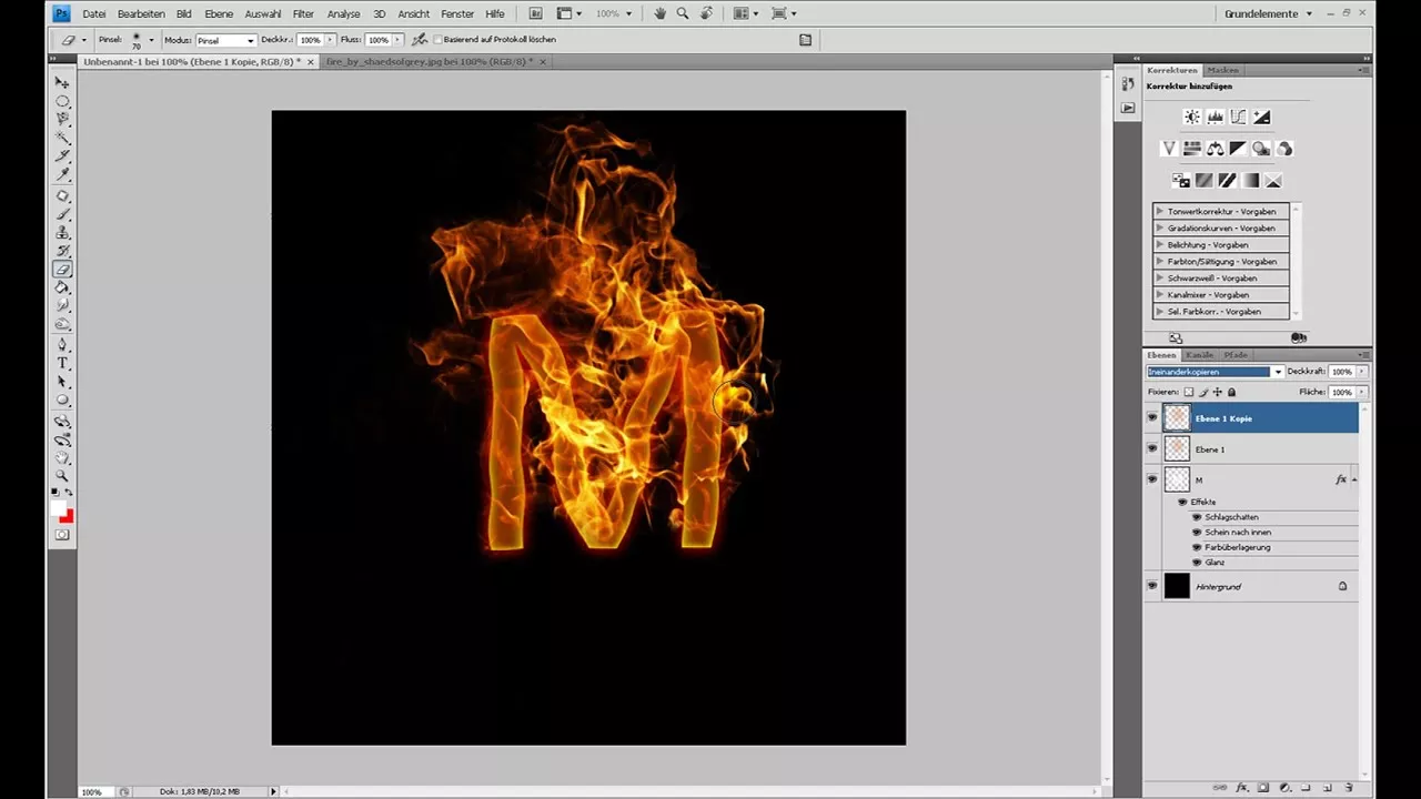 Realistische Flammen-Texteffekte – Photoshop-Tutorial