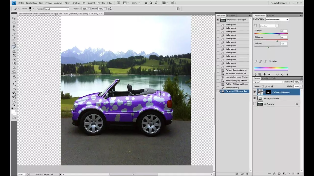 Lustiges Minicar erstellen – Photoshop-Tutorial
